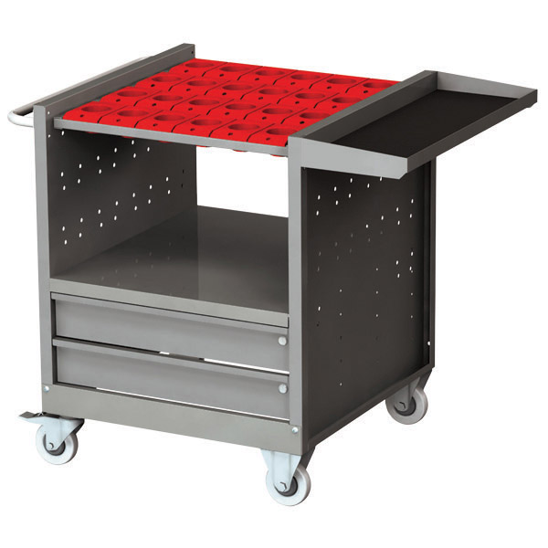 TRADEMASTER CNC TOOL CART WITH 2 LOCKABLE DRAWERS 